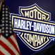 harley davidson logo at the new york stock exchange, march 2020